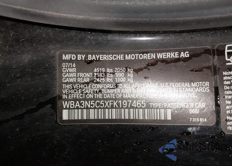 2015 BMW 428I xDrive z USA, uszkodzony, nr VIN WBA3N5C5XFK197465